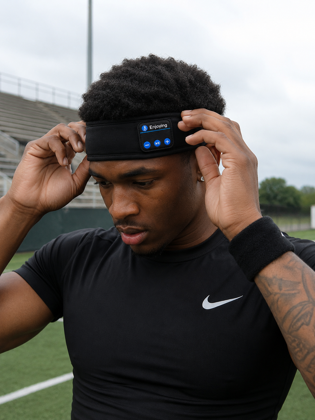 Football Headband Headphones — Fits Inside Your Helmet